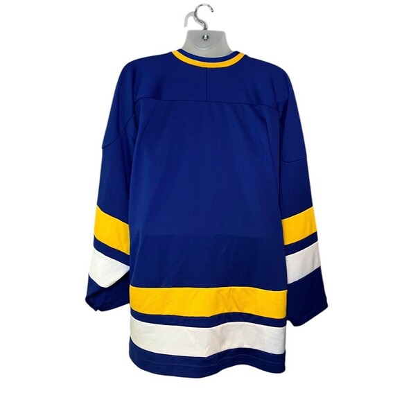 K1 Authentic Mens 2XL Blue Yellow Hockey Jersey Blank St Louis Blues Color - Picture 2 of 4